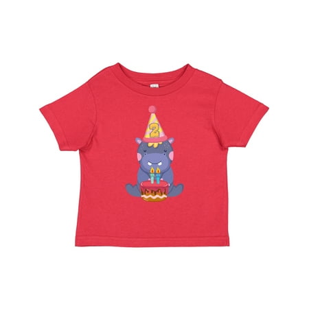 

Inktastic Hippo 2nd Birthday Gift Toddler Boy or Toddler Girl T-Shirt