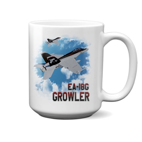 VAQ-141 EA-18G Growler In the Clouds 15oz Mug