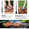 thumbnail image 4 of BBQ Utensil Set Stainless Steel Professional Barbecue Accessories Grill Tool with Bag Easy to Carry, 4 of 5
