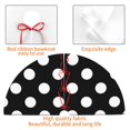 thumbnail image 4 of Yiaed Black and White Polka Dot Print Christmas Tree Skirt , Tree SkirtsTree Mat for Christmas Winter Holiday Indoor Decorations-36", 4 of 7