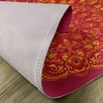 thumbnail image 5 of Ambesonne Mandala Place Mats Set of 4, Psychedelic Vibrant Colored, Standard Size, Vermilion Fuchsia, 5 of 6