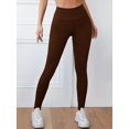 thumbnail image 3 of Women's Plus Size Solid Wide Waistband Leggings, 3 of 10