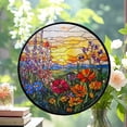thumbnail image 2 of Colorful Wildflowers Suncatcher, Window Stained Glass, Sunset Home Decor, Window Hangings, Wall Decor, Flowers Suncatcher Gift, Stained Glass Ornament 2025, Holiday Decoration,, 2 of 6