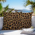 thumbnail image 3 of Throw Pillow Covers 18x18 Inch Set of 2, Leopard Waterproof Outdoor Pillow Covers, Brown Vintage Leopard Print Decorative Cushion Pillowcases for Couch, Sofa, Bed, Garden, Patio, 3 of 9