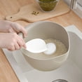 thumbnail image 3 of Paokuoon Rice Rinser Handheld Rice Washing Spoon Hangable Drain Baffle Detachable Head Rice Washing Spoon for Kitchen Gadget, 3 of 6