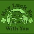 thumbnail image 2 of Men's Star Wars: The Mandalorian St. Patrick's Day Grogu May Luck be with You Distressed  Graphic Tee Kelly Green 2X Large, 2 of 5