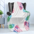 thumbnail image 4 of Flower Soft Flannel Fleece Blanket, Abstract Petals Digital Hazy Reflections Bridal Buds Exquisite French Style Pattern, Cozy Plush for Indoor and Outdoor Use, 50" x 60", Multicolor, by Ambesonne, 4 of 5