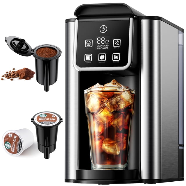 Cafetera KIDISLE Hot & Iced con depósito de agua de 50 ml para una sola porción