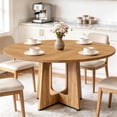 thumbnail image 7 of 47''Round Dining Table for 4-6, PAPROOS Large Wood Kitchen Table, Dining Room Table with Thickened Wooden Tabletop, Circle Dinning Table Dinner Table for Kitchen Dining Room, Oak(Only Table), 7 of 7