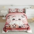 thumbnail image 2 of Manfei Pink Lovely Ghost Queen Comforter Set,Girls Halloween Bedding Sets,Rustic Pumpkin Bedding Comforter Set For Girl Kids,Super Cozy Room Decor Reversible,3 Pieces, 2 of 8