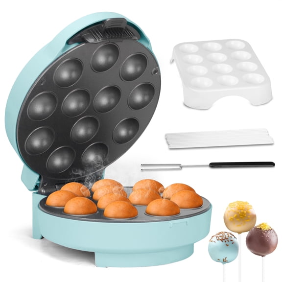 Mailand Cake Pop Maker Machine with Cake Pop Stand, Make 12 Cake Pops, Sticks & Fork Tool Included, Cake Pop Kit, Aqua
