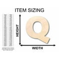 thumbnail image 2 of Unfinished Wood Block Letter Q - Craft - up to 46" DIY 30" / 3/4", 2 of 3