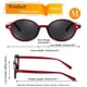 thumbnail image 5 of Gafas de Sol FEISEDY Retro Ovaladas para Mujer Años 90 Transparentes Rojas, 5 of 7