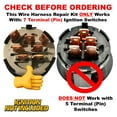 thumbnail image 5 of HD Switch Ignition Key Switch Wire Harness Repair Kit for Cub Cadet Craftsman Troy-Bilt MTD 925-04227 925-04227A 925-04227B 725-04227 725-04227A 725-04227B 925-1741 Mower Tractor Lawnmower, 5 of 7
