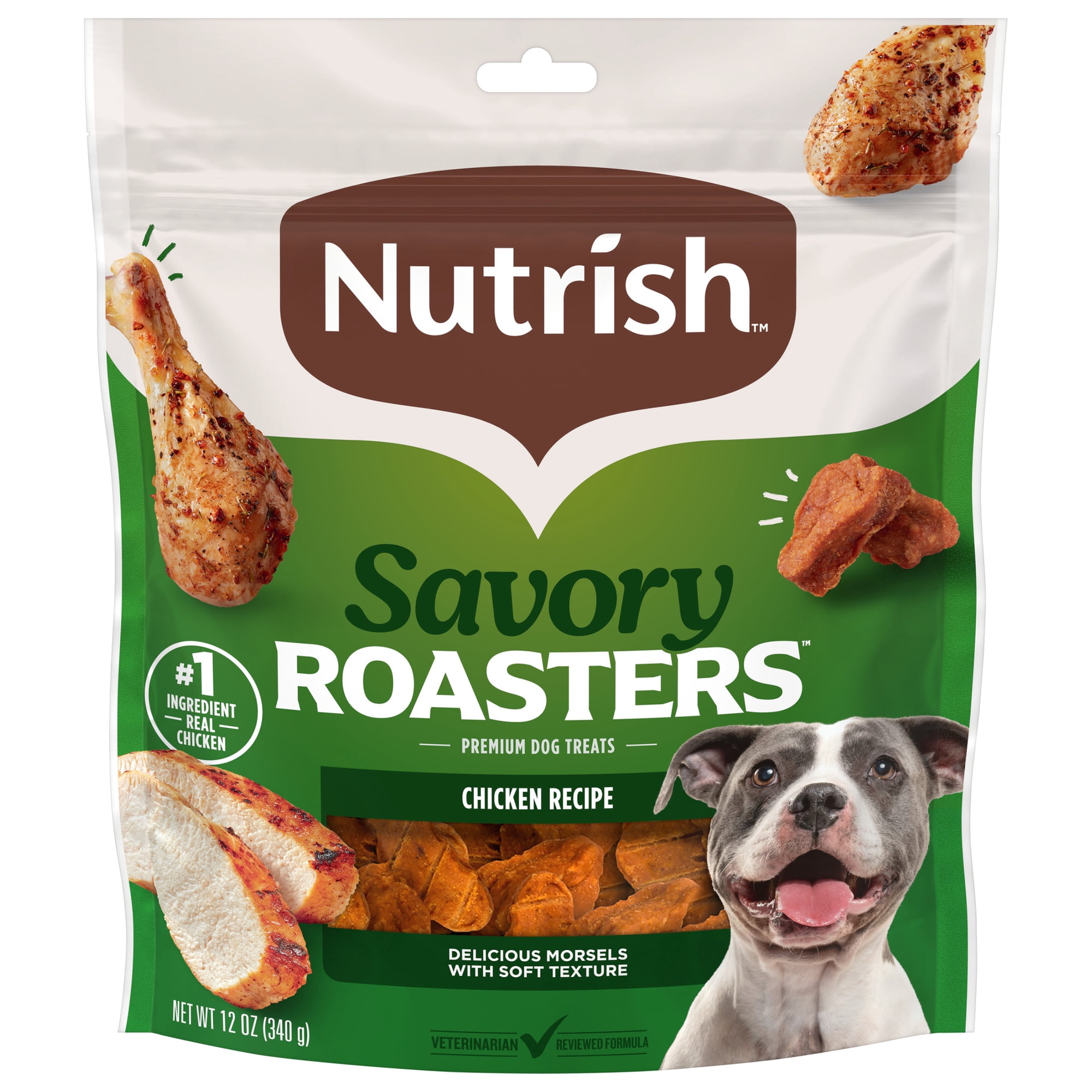 Rachael Ray Nutrish Savory Roasters Chicken Recipe Premium Dog Treats, 12 oz Pouch