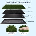 thumbnail image 3 of PETMAKER 16x20 Reusable 4-Layer Artificial Grass Puppy Pee Pad with Tray, 3 of 9