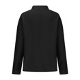 thumbnail image 5 of Womens Dressy Casual Shirts Long Sleeve V Neck Blouses Loose Fit Work Office Outfit Solid Color Fall Clothes (2XL, Black), 5 of 6