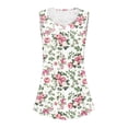 thumbnail image 3 of Gvmfive Women Summer Floral Print Tank Tops Casual Sleeveless Tunic T Shirt Blouse, 3 of 5
