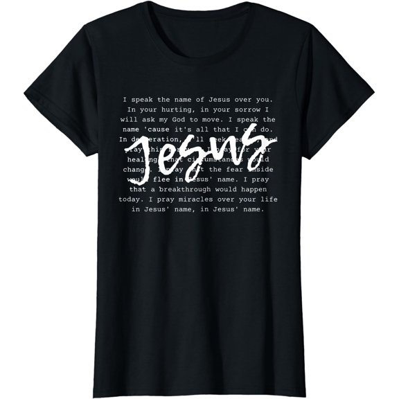 I Speak The Name Of Jesus Vintage Christian Faith Prayer T-Shirt