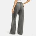 thumbnail image 6 of Sevevn Ladies' Solid Color Cotton And Linen Pants Casual Pants With Drawstring And Pocket Beach Pants Deal of the Week Gray L, 6 of 9