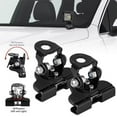 thumbnail image 3 of Universal Hood Light Mount Brackets, No-Drill | Stainless & Rubber Pair | Clamp LED Bars on A-Pillar or Engine Hood, 3 of 9