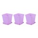 thumbnail image 1 of EeaseMX 6 macetas gruesas cuadradas de plástico para suculentas (cada una incluye 3 cuencos pequeños morados y una bandeja inferior morada)., 1 of 7