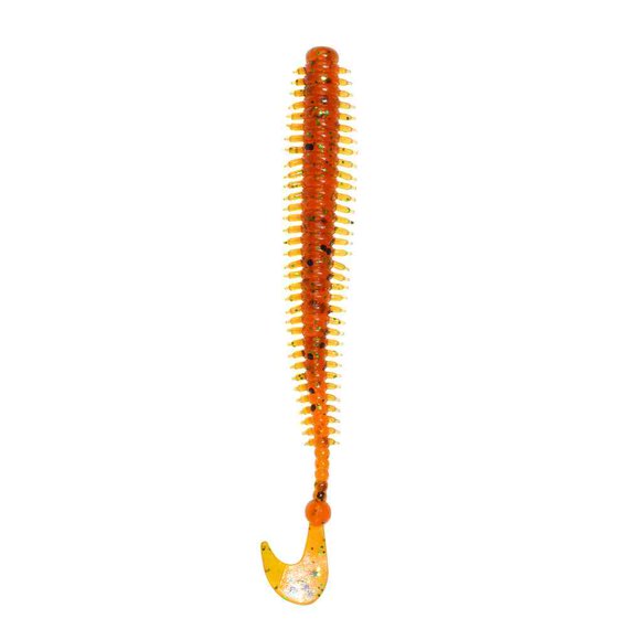10PCS Artificial 90mm Soft Fishing lure fishing lure Lures Fake Bait Insect Shape Sea Fishing Tackle 90mm, Orange Brown