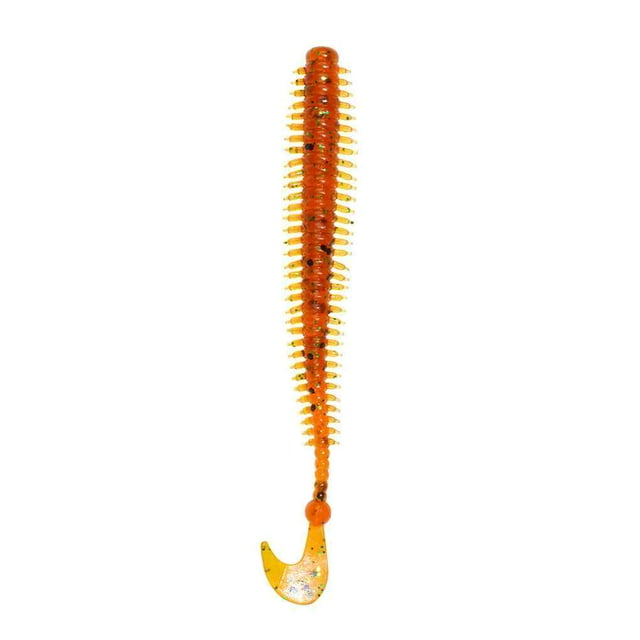 Maoww 10PCS Artificial 90mm Soft Fishing Lures Fake Bait Insect Shape Sea Fishing Tackle 90mm, Orange Brown