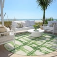 thumbnail image 6 of Addison Rugs Chantille Indoor/Outdoor Transitional Stripes Green Washable Round Rug, 8' x 8', 6 of 6