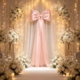 thumbnail image 6 of Large Pearl Silk Satin with Bow Decor, Tulle Giant Christmas Bow Decorations For Party, Wall Hanging Bow Backdrop Photo Prop for Wedding Background Birthday Room, 6 of 6