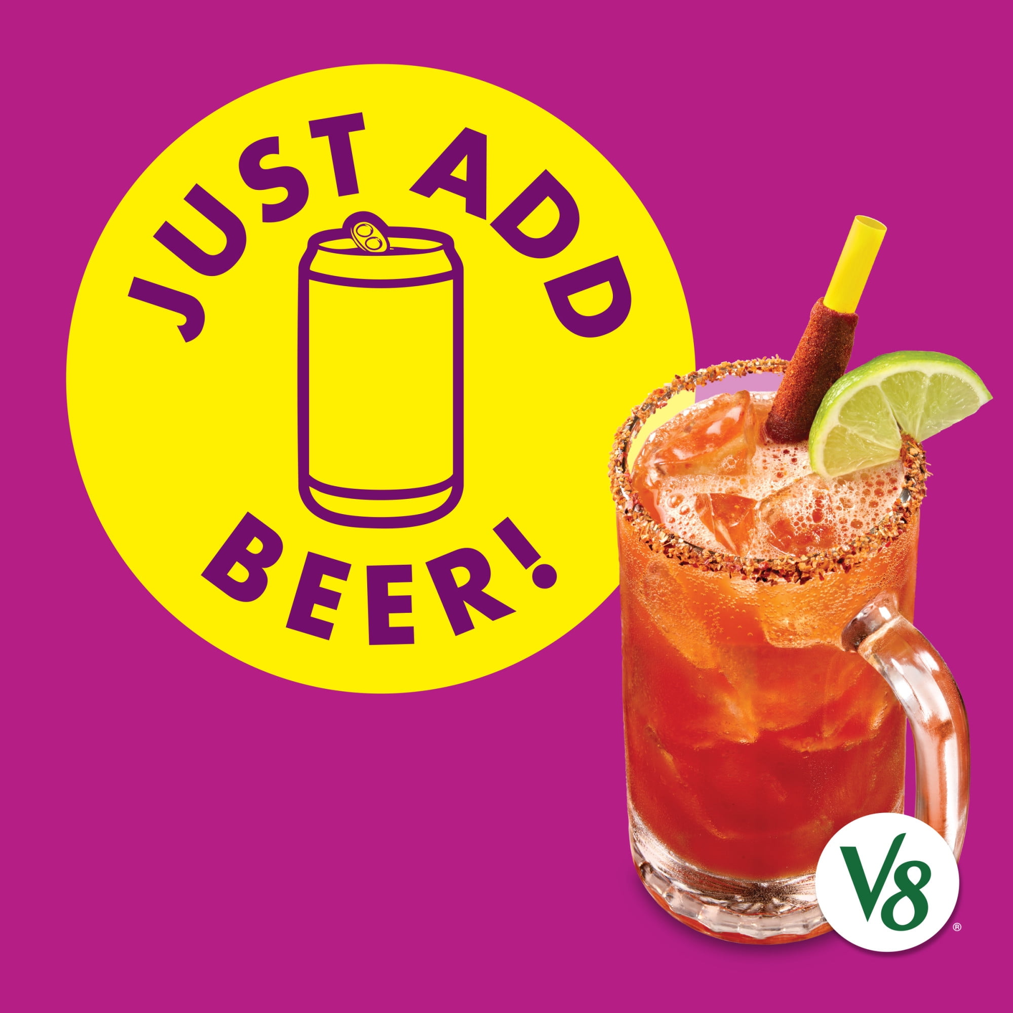 V8 Michelada Non-Alcoholic Drink Mix, 8 fl oz (6 Pack)