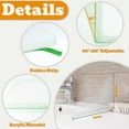 thumbnail image 3 of Trianu 2 Pack Shower Splash Guard, Self- Adhesive Transparent Shower Water Guard, Bath Corner Water Splash Guard to Keep Water in Shower, Tub Splash Guard, 3 of 7