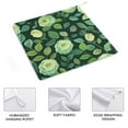 DNAGSB Green Rose Design22 Kitchen Towels 1PCS, Soft Hand Towels with