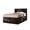 Cherry, variant on Black Finish Queen Platform Bed With Headboard Bookcase And Rich Storage Alternatives, Furniture Facilities,