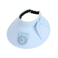 thumbnail image 4 of Sombrero de ventilador de enfriamiento sombrero de playa de borde ancho para caminatas deportes para campamento de campamento ciclismo Azul, 4 of 10