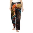 thumbnail image 2 of Lsque Classic Floral Blue Skate Shoes Print Women's Pajama Pants, Lounge Pant - Comfortable Home Wear,Elastic Waistband, Stylish Design-Medium, 2 of 9