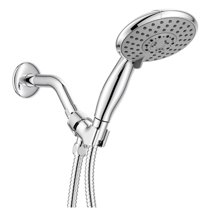 Ana Bath High-Pressure Anti-Clog 5-Inch 5- Spray Modes Handheld Shower Head System   60-Inch Stainless Steel Shower Hose (Chrome)