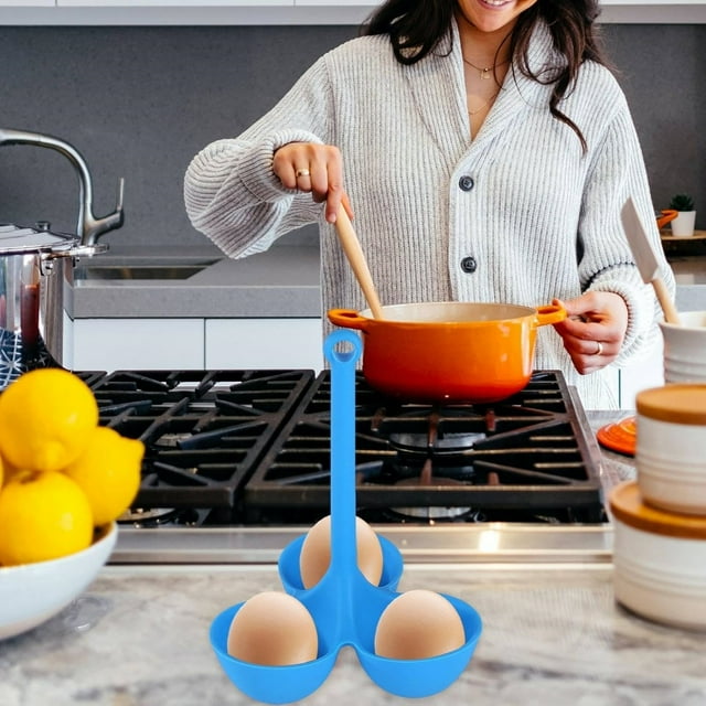 asddcavvf Boiled Egg Holder Heatproof Egg Tray Silicone Egg Steamer | Reusable Egg Cooker 3 Grid Egg Tray For Cooking Dining For Kitchen Breakfast Meal Prep With Easy