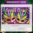 thumbnail image 2 of Colorful Design Mardi Gras Banner Masquerade Theme Carnival Display Feather Decoration Firework Pattern Festival Background for Carnival Party Mardi Gras Celebration Masquerade Ball, 2 of 9
