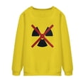 thumbnail image 3 of Gibobby Sudaderas con cremallera Sudadera con capucha holgada de cuello redondo para mujer, estampado de moda para adelgazar y reducir la edad, sudadera con capucha de manga l(Amarillo, S), 3 of 5
