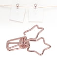 thumbnail image 4 of Binder Clips, Star Shape Strong Clamping Force Hollow Paper Binder Clips 100pcs  For Account For Office Worker For Tickets Purple,Rose Gold, 4 of 8