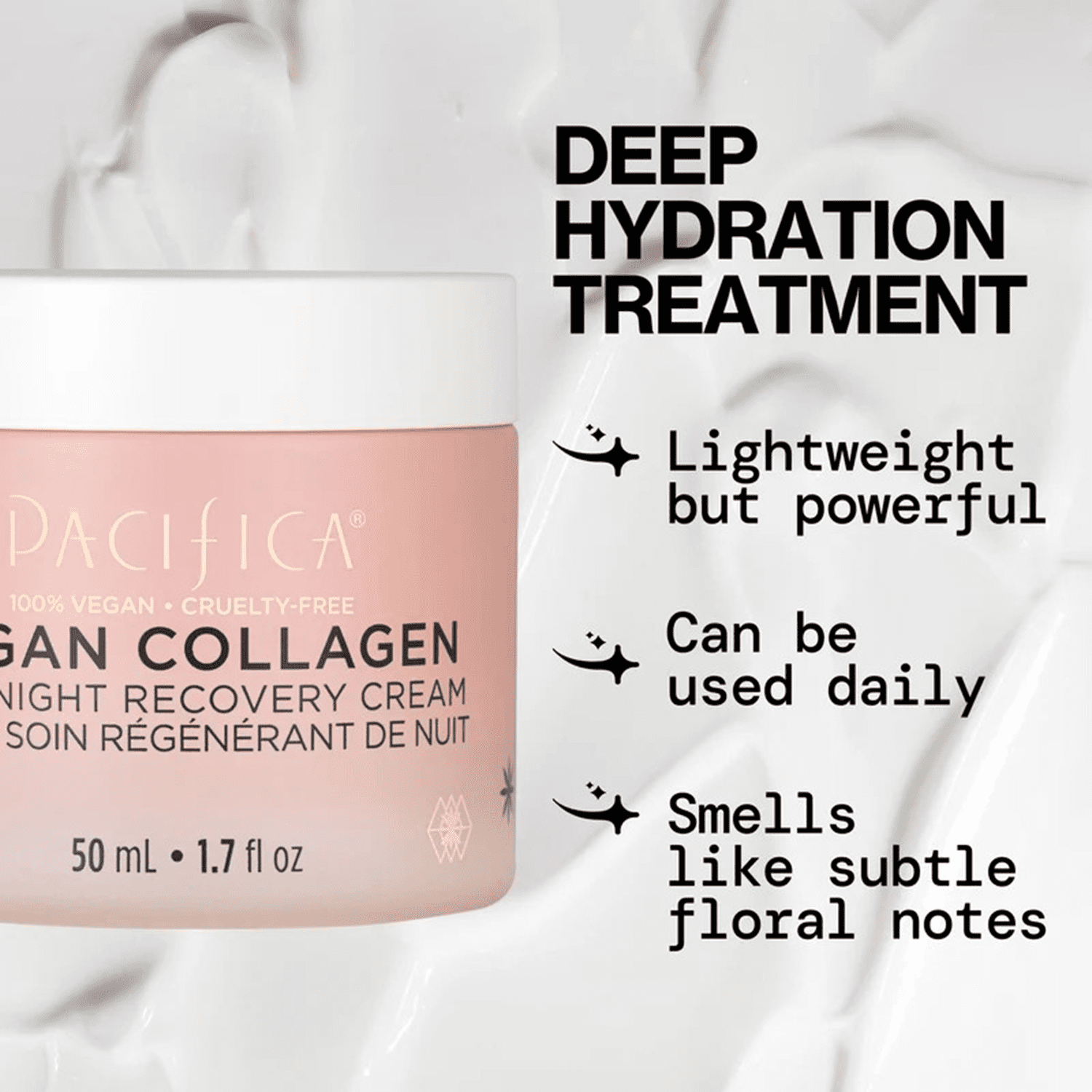 Pacifica - Crème de nuit réparatrice au collagène végétalien - 50 ml
