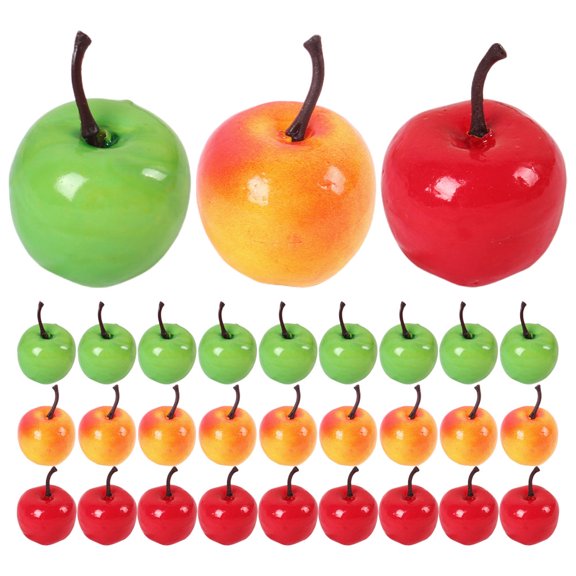 said 30pcs Mini Artificial Fruit Fake Small Apples Realistic Lifelike Simulation Apples Mini Foams Apples