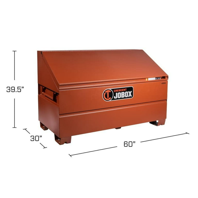 JOBOX Steel Slope Lid Box, 60in X 30in X 39.5in, Site-Vault