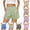 #03 Light Green, variant on 2026 Trendy Striped Shorts for Women Elastic High Waist Cotton Casual Pants Button Front Summer Loose Fit Lounge Shorts with Pockets, #03 Light pink, XXL