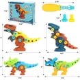 thumbnail image 5 of Amerteer Dinosaur Toys STEM for 3 Year Olds - Take Apart Building Play Set, Fun Construction Engineering Play Kit with Egg Decorator Screwdriver Tool, Best Toy Gift for Boys & Girls Ages 3+ Year Old, 5 of 7