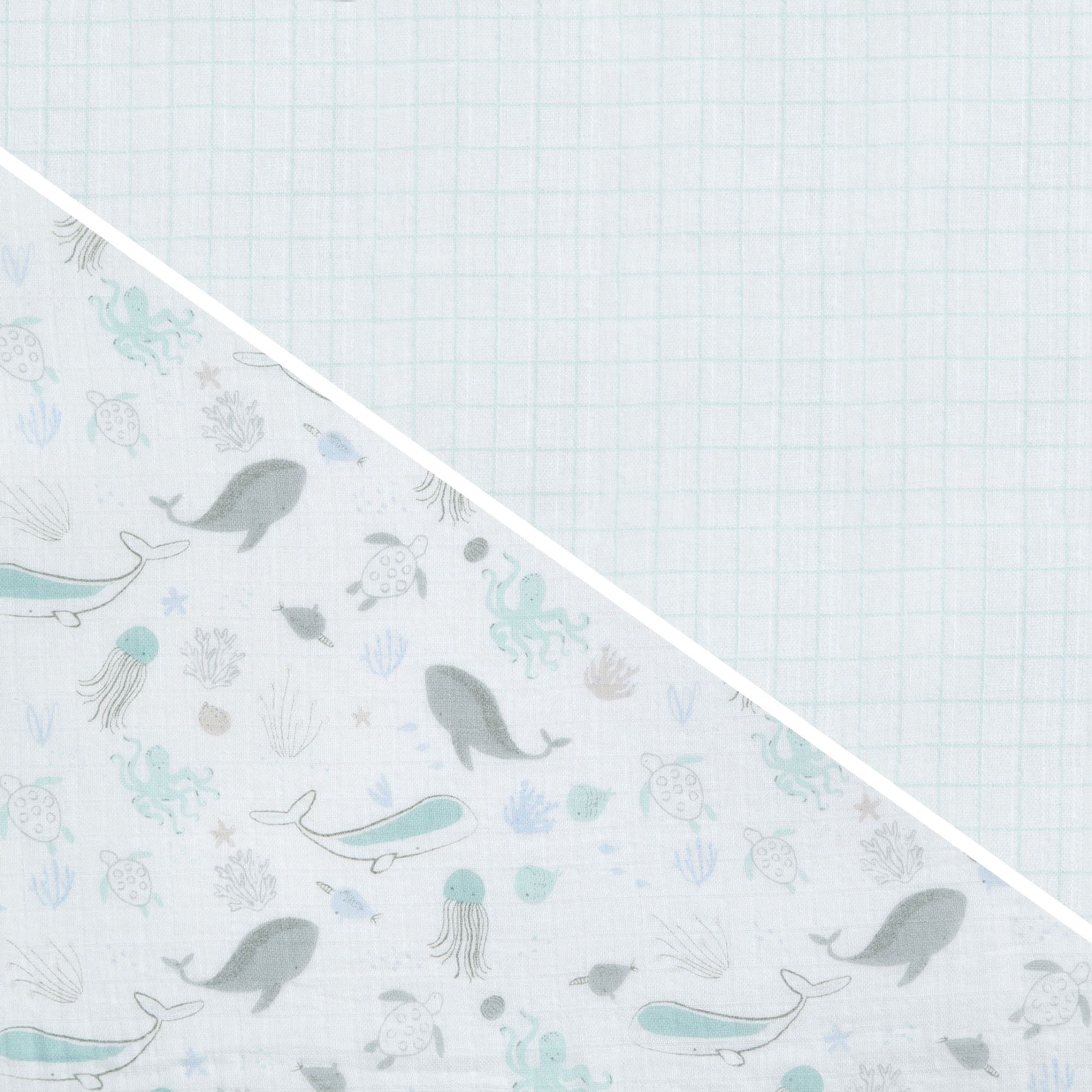 Delta Children Fitted Crib Sheets for Girls and Boys - 100% Organic Cotton Crib Sheet for Standard Crib and Toddler Mattresses - 28x52 Inch- GOTS Certified (Pack of 2), Sea Life