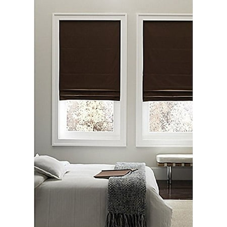 Real Simple Cordless Fabric Roman Shade Chocolate 32in W X 72in Real Simple Cordless Fabric Roman Shade Chocolate 32in W X 72in
