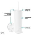thumbnail image 2 of Vaso aislante moderno, sencillo, con tapa y pajita, 500 ml, 2 of 6
