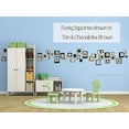 thumbnail image 5 of Funky R/Squares Wall Sticker Vinyl Decal 40-Piece 2 color Retro Mod Shapes, Tan and Chocolate Brown, 5 of 6